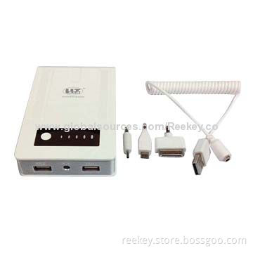 High-capacity 15,000mAh Power Bank with 5-piece of LED Indicator Lights and Flashlight